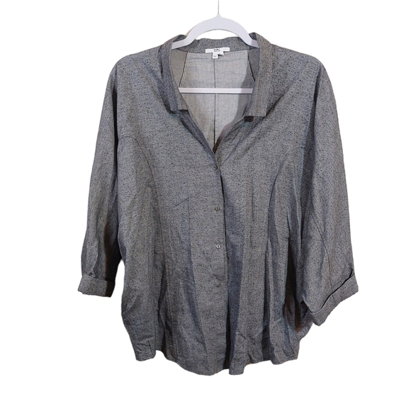 𝅺HELMUT LANG LADIES BAT WING SLEEVE BUTTON FRONT TOP- L - Picture 1 of 5